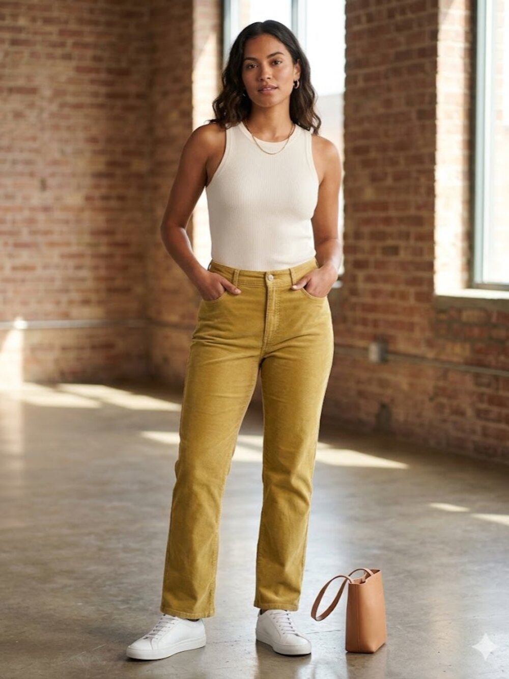 J. McLaughlin Mustard Yellow Cotton Blend Velvet Straight Leg Ankle Pants Jeans